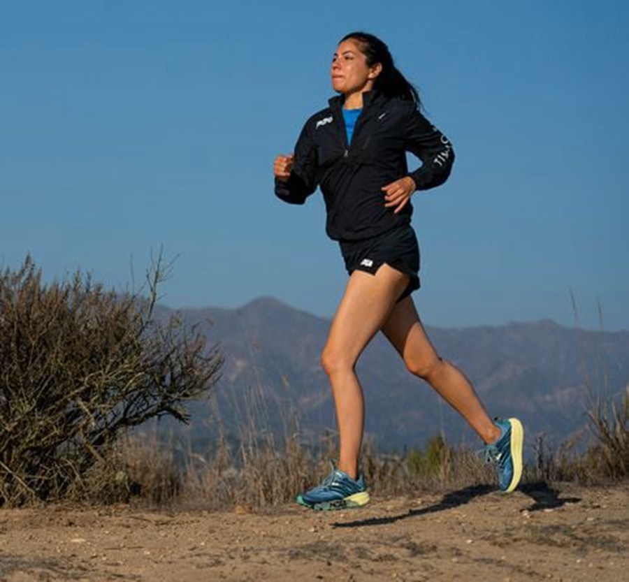 Hoka One One Womens Trail Shoes - Speedgoat 4 - Blue - HWBD49362